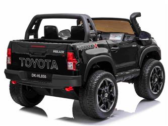 Toyota Hilux 24v elbil m/2x24V 240W motor + lädersäte + gummihjul, svart-6