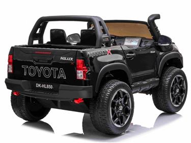 Toyota Hilux 24v elbil m/2x24V 240W motor + lädersäte + gummihjul, svart-6