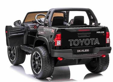 Toyota Hilux 24v elbil m/2x24V 240W motor + lädersäte + gummihjul, svart-7