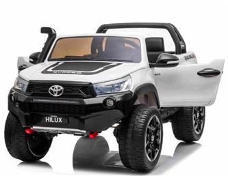 Toyota Hilux 24v elbil m/2x24V 240W motor + lädersäte + gummihjul, vit