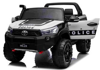 Toyota Hilux 24v Polis Elbil m/2x24V 240W motor + Lädersäte + Gummidäck-8