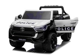 Toyota Hilux Elbil för barn 12v m/gummihjul + lädersäte + 2.4G-12