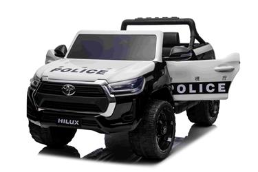 Toyota Hilux Elbil för barn 12v m/gummihjul + lädersäte + 2.4G-12
