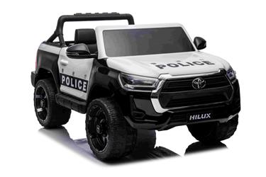Toyota Hilux Elbil för barn 12v m/gummihjul + lädersäte + 2.4G-13