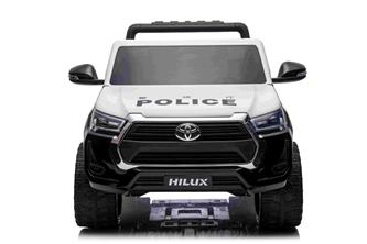 Toyota Hilux Elbil för barn 12v m/gummihjul + lädersäte + 2.4G-3