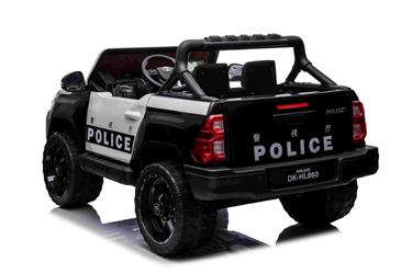 Toyota Hilux Elbil för barn 12v m/gummihjul + lädersäte + 2.4G-4