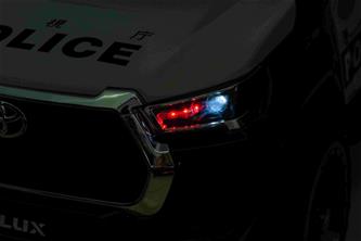 Toyota Hilux Elbil för barn 12v m/gummihjul + lädersäte + 2.4G-8