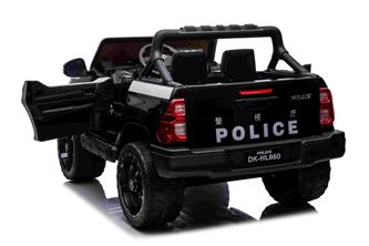 Toyota Hilux Elbil för barn 12v m/gummihjul + lädersäte + 2.4G-9