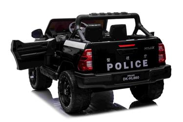 Toyota Hilux Elbil för barn 12v m/gummihjul + lädersäte + 2.4G-9