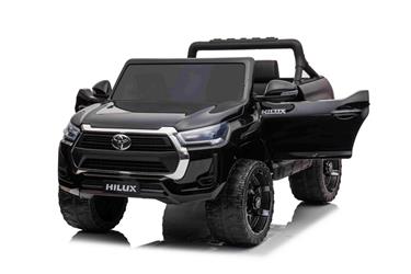 Toyota Hilux Elbil för barn XL m/2.4G + Gummihjul + Lädersäte + Litium-5