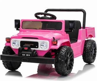 TOYOTA Land Cruiser FJ45 El pick-up för barn med elektrisk tipp Pink