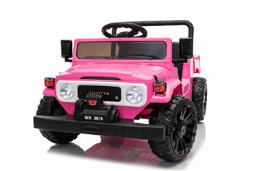 TOYOTA Land Cruiser FJ45 El pick-up för barn med elektrisk tipp Pink-13
