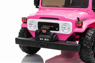 TOYOTA Land Cruiser FJ45 El pick-up för barn med elektrisk tipp Pink-14