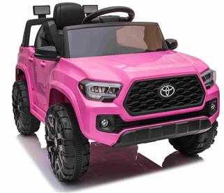 Toyota Tacoma El-Bil till Barn 12V  m/Lädersäte +2.4G Fjärrkontroll, Pink-2