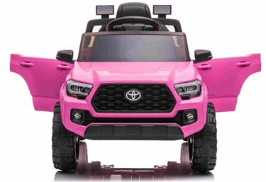 Toyota Tacoma El-Bil till Barn 12V  m/Lädersäte +2.4G Fjärrkontroll, Pink-3