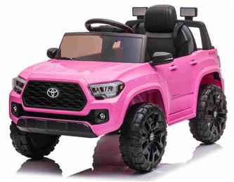 Toyota Tacoma El-Bil till Barn 12V  m/Lädersäte +2.4G Fjärrkontroll, Pink-4