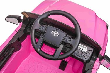 Toyota Tacoma El-Bil till Barn 12V  m/Lädersäte +2.4G Fjärrkontroll, Pink-8