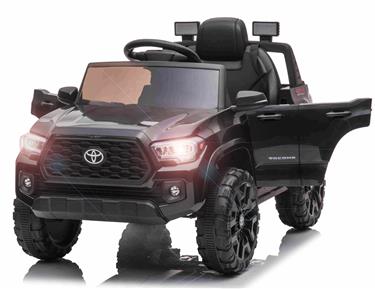 Toyota Tacoma El-Bil till Barn 12V  m/Lädersäte +2.4G Fjärrkontroll, Svart