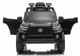 Toyota Tacoma El-Bil till Barn 12V  m/Lädersäte +2.4G Fjärrkontroll, Svart-2