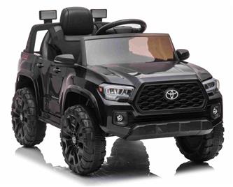 Toyota Tacoma El-Bil till Barn 12V  m/Lädersäte +2.4G Fjärrkontroll, Svart-3