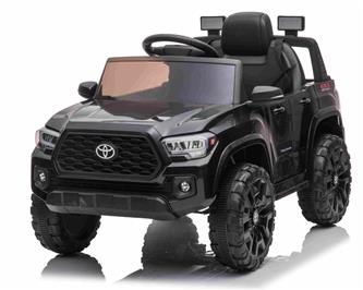 Toyota Tacoma El-Bil till Barn 12V  m/Lädersäte +2.4G Fjärrkontroll, Svart-6