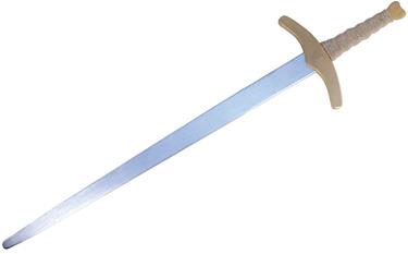 Trä 2-handssvärd, 110 cm silver/guld-3