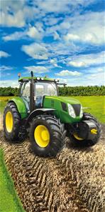 Traktor Grön Badhandduk - 100 procent bomull