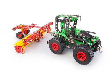 Traktor med släp Metallkonstruktion Byggsats - Fred og Emily-2