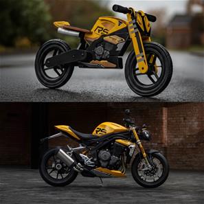  Triumph Speed Triple 1200 RS Springcykel / Balans Cykel-5