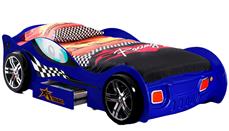 Turbo Racing bilsäng med låda, Blå