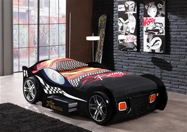 Turbo Racing bilsäng med låda, Svart-2