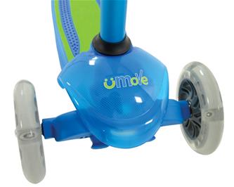  U Move Mini Flex LED sparkcykel, blå/grön-4