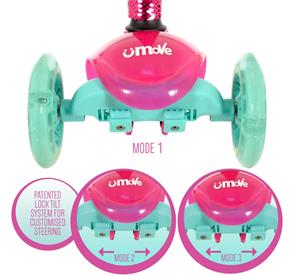 uMoVe Paillet Mini Flex LED sparkcykel, pink-4