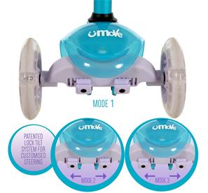 uMoVe Sparkle Mini Flex LED sparkcykel, turkos-2