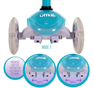 uMoVe Sparkle Mini Flex LED sparkcykel, turkos-2
