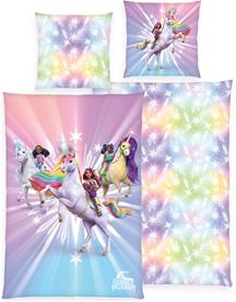 Unicorn Academy-sängkläder – 135 x 200 cm – 100 % bomull