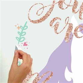 Unicorn ''You are Magic'' Gigant Wallsticker med glitter-3