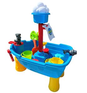 Vatten- och sandlekbord som piratskepp – 14 delar