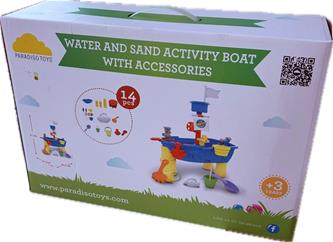 Vatten- och sandlekbord som piratskepp – 14 delar-4