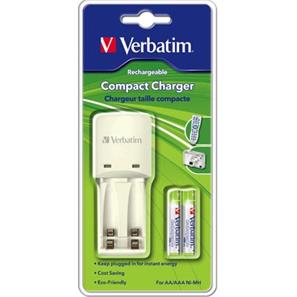 Verbatim batteriladdare för AA och AAA-batterier, inkl. 2xAAA 970mAh