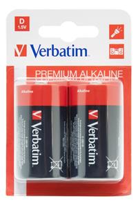 Verbatim D Batteri 2 st. (LR20)