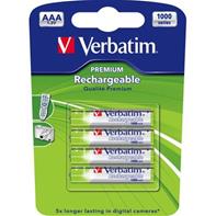 Verbatim uppladdningsbara batterier, AAA(LR03), Ni-MH, 1000mAh, 1,2V