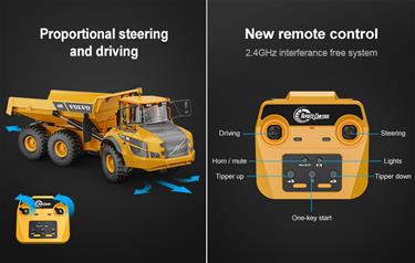 Volvo A40G Lastbilsdumper 1:20 2,4G-5