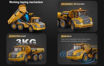 Volvo A40G Lastbilsdumper 1:20 2,4G-6