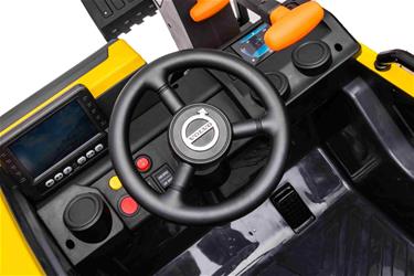 Volvo grävmaskin för barn 12V med 2,4G fjärrkontroll, lädersäte, gummihjul-12