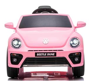 VW Beetle Dune elbil till barn 12v m/Gummihjul, 2.4G Remote, 12V7AH Pink-2