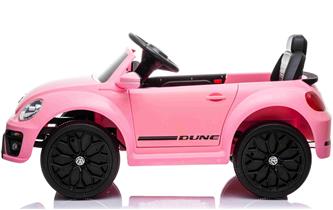 VW Beetle Dune elbil till barn 12v m/Gummihjul, 2.4G Remote, 12V7AH Pink-3