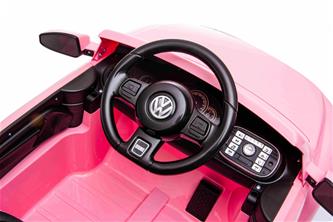 VW Beetle Dune elbil till barn 12v m/Gummihjul, 2.4G Remote, 12V7AH Pink-9