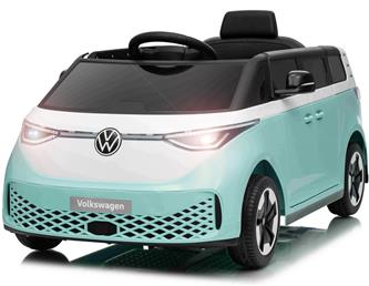 VW ID Buzz Elbil för barn 22,2V med gummihjul , lädersäte, 2.4G RC