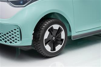 VW ID Buzz Elbil för barn 22,2V med gummihjul , lädersäte, 2.4G RC-14